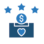 pictogramme représentant des dons financiers