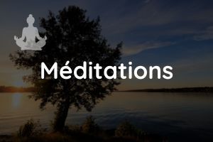 image de couverture méditations avec un arbre sur un lac